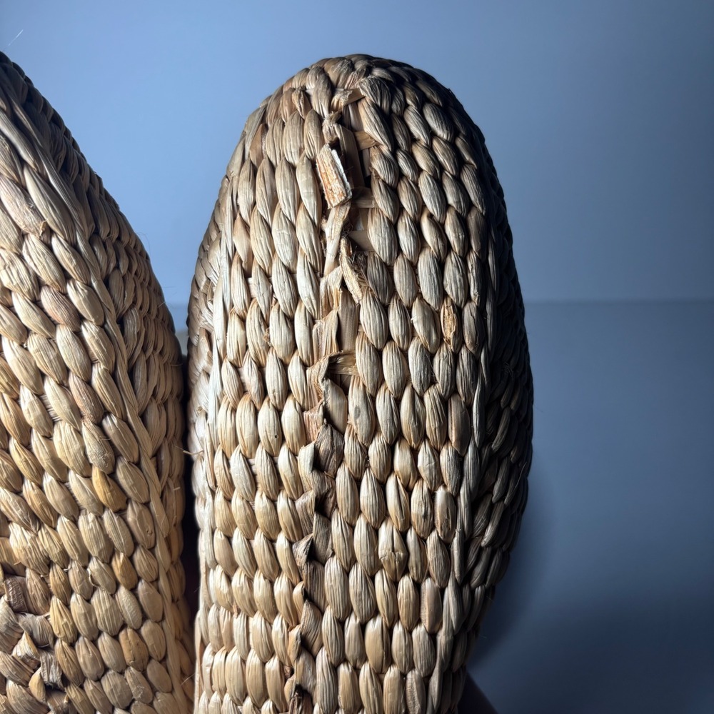 Liz Claiborne Woven Straw Slipper Mules 9-10‎ Tan Boho Coastal Cottagecore Flat - Picture 9 of 9